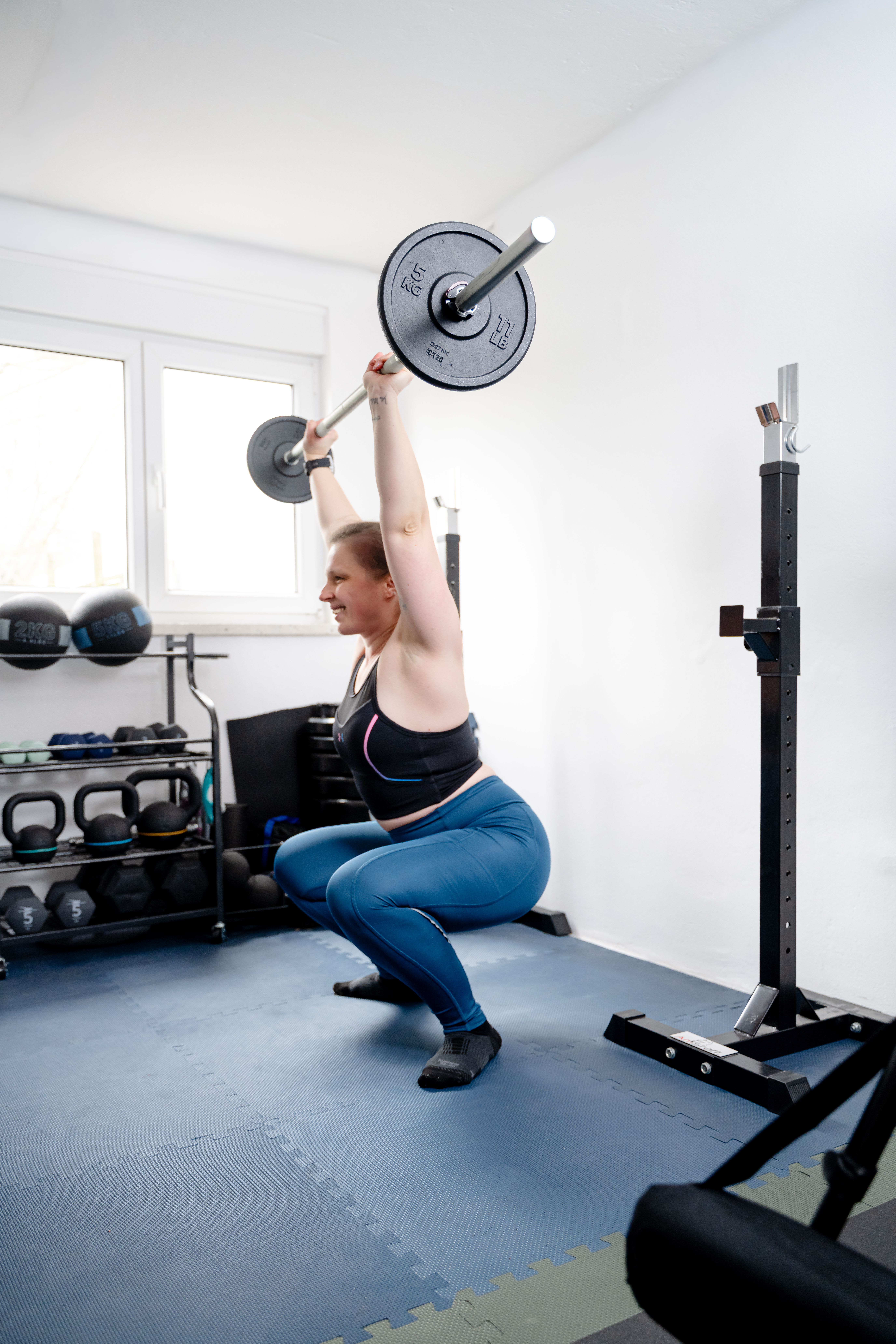 Erika beim Krafttraining